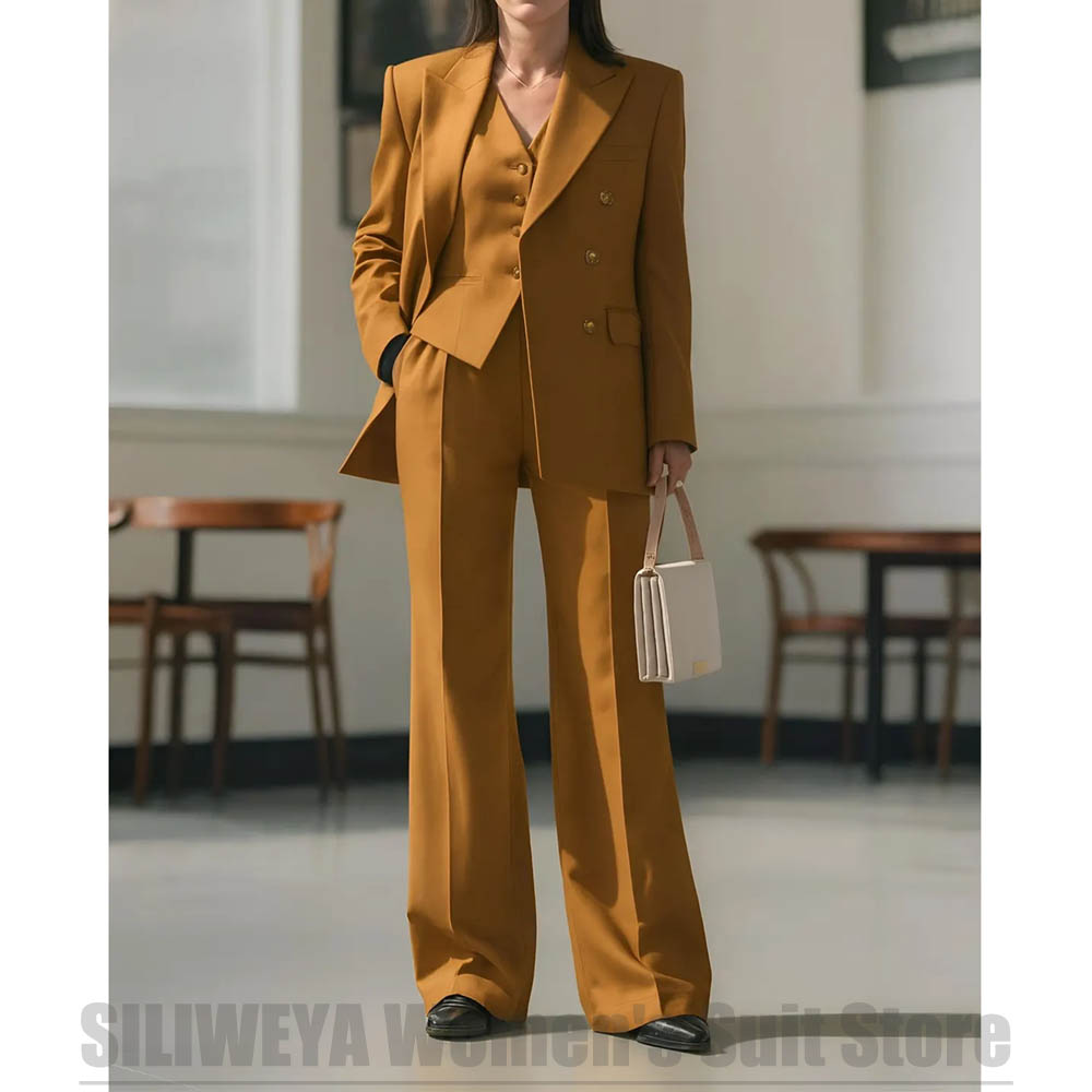 Women Formal Wear Tailor - Costume 3 pièces pour femmes, Double