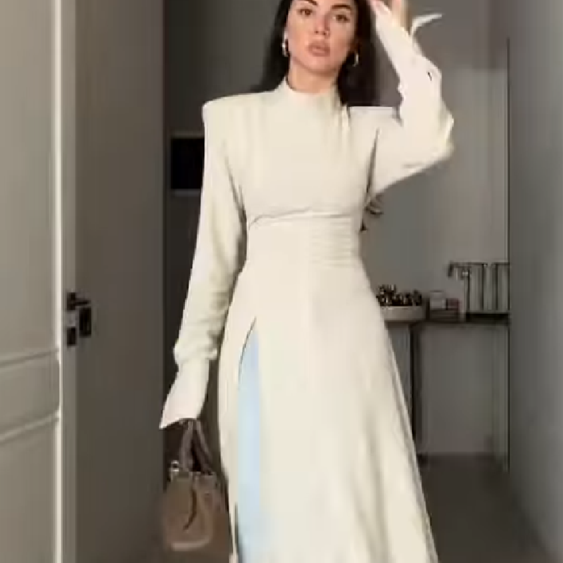 Women Formal Wear Office - Robe longue élégante pour femme à