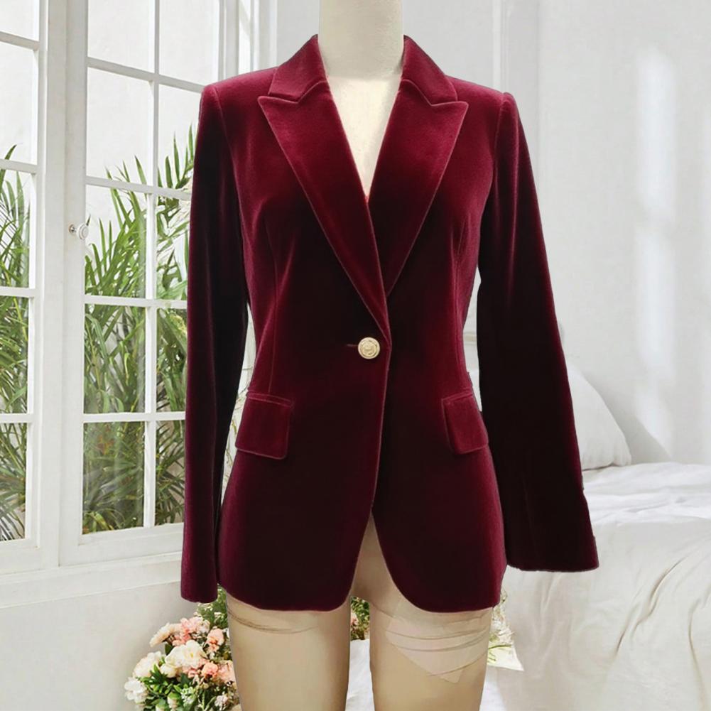 Women Formal Wear Office - Blazer de soirée formel en velours