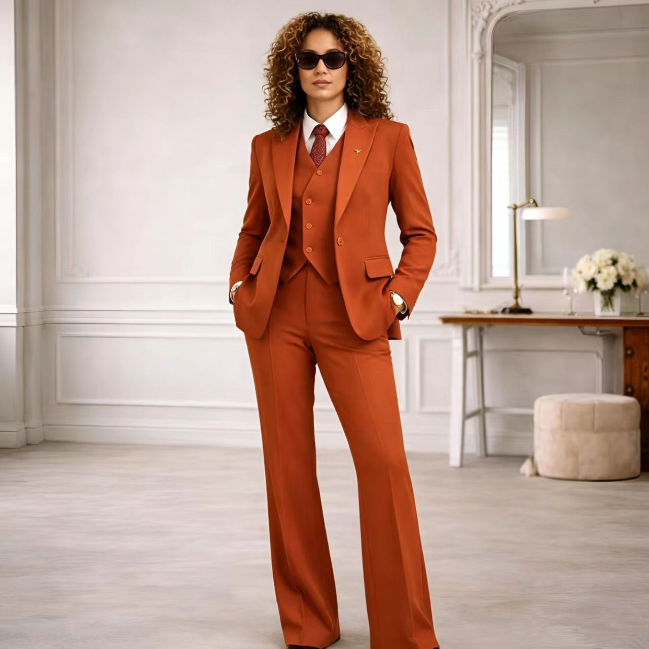 Women Formal Wear Tailor - Costume 3 pièces pour femme, style