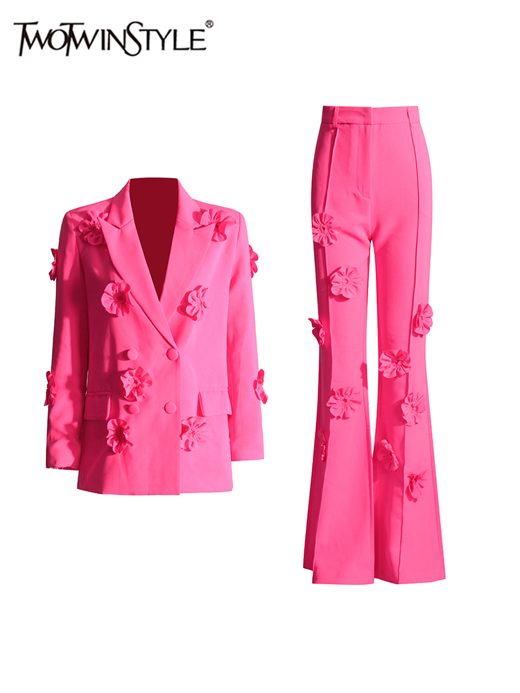 Women'S Formal Wear Suit - TWOTWurea YLE-Ensemble élégant avec appliques épissées