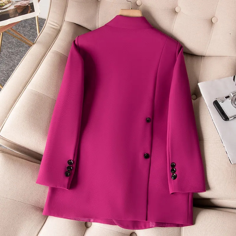 Women Formal Wear With Black Blazer - Veste à double boutonnage à manches