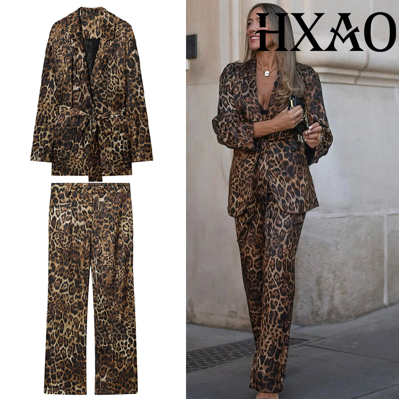 HXAO léopard pantalon ensemble - Women'S Formal Wear Suit avis et prix