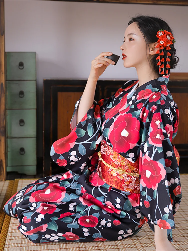 Robe longue à imprimé Floral p - Japanese Women Formal Wear avis et prix