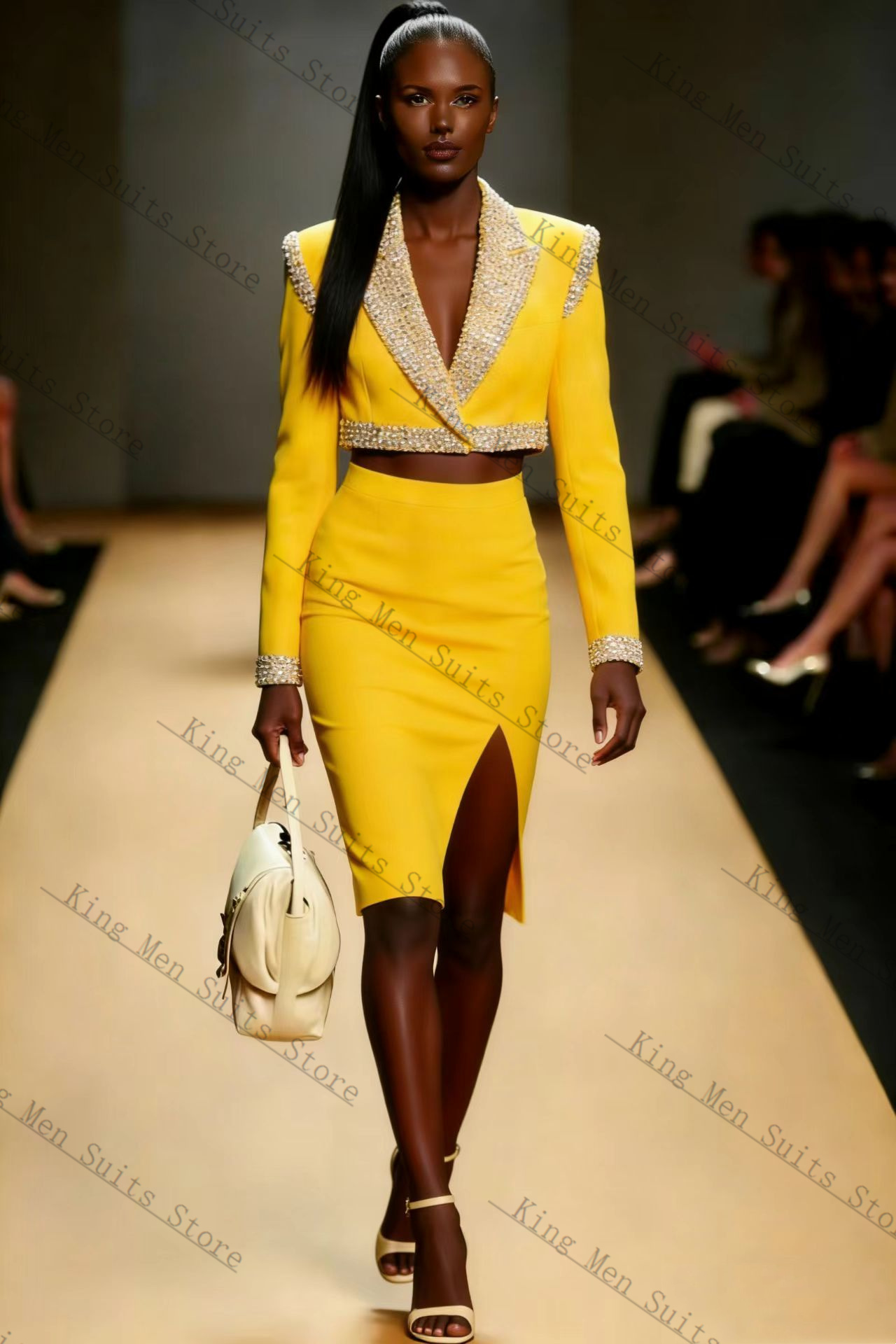 Ensemble jupe et blazer jaune  - Women'S Formal Wear For Wedding Guest avis et prix