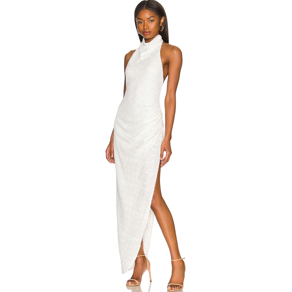 Robes de soirée blanches à col - Women'S Formal Wear For Wedding Guest avis et prix