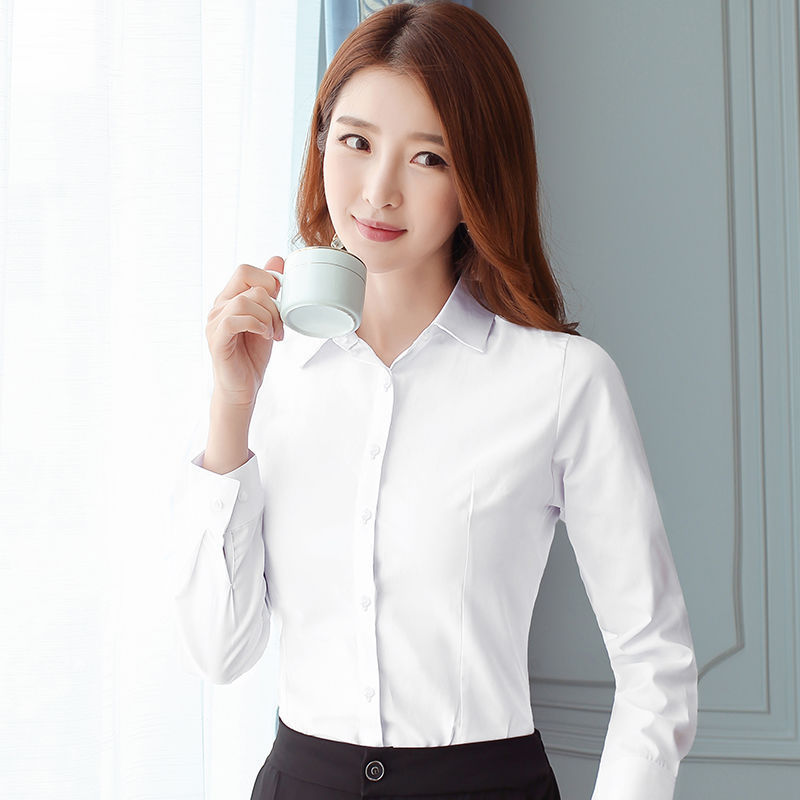 Chemisier coréen slim noir et  - Women Formal Wear Office avis et prix