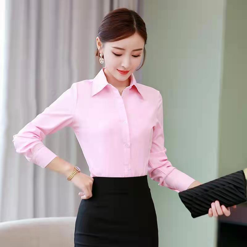 Chemisier coréen slim noir et  - Women Formal Wear Office avis et prix