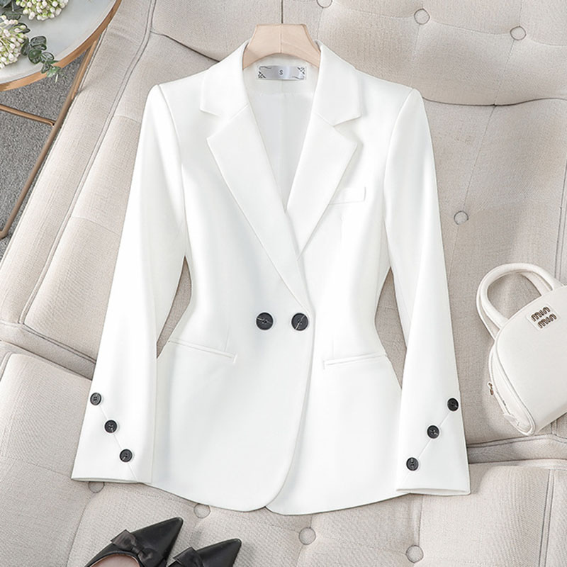 Blazer blanc noir à manches lo - Women Formal Wear With Black Blazer avis et prix