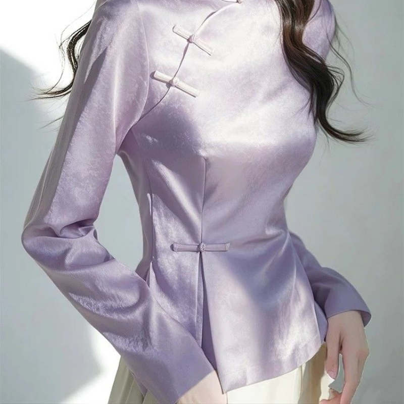Chemise en Satin violet pour f - Women'S Formal Wear Suit avis et prix