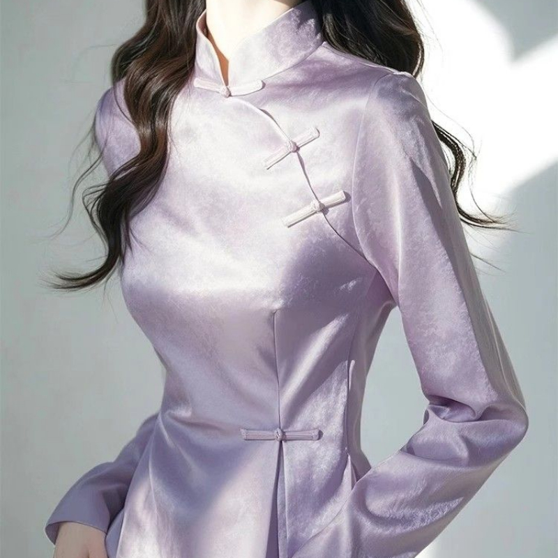 Chemise en Satin violet pour f - Women'S Formal Wear Suit avis et prix