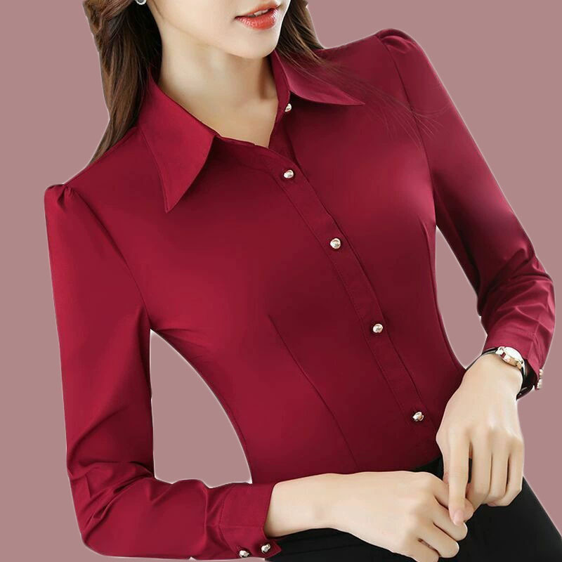 Chemises rouges à manches long - Women'S Formal Wear Suit avis et prix