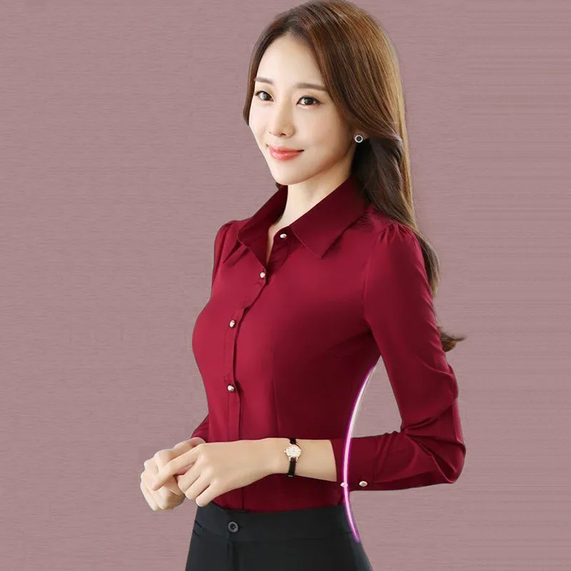 Chemises rouges à manches long - Women'S Formal Wear Suit avis et prix