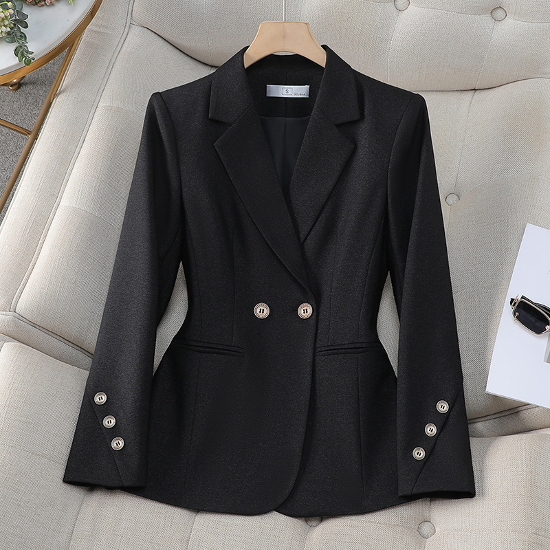 Blazer croisé uni pour femme,  - Women Formal Wear With Black Blazer avis et prix