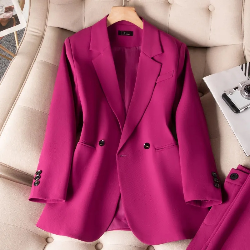 Veste à double boutonnage à ma - Women Formal Wear With Black Blazer avis et prix