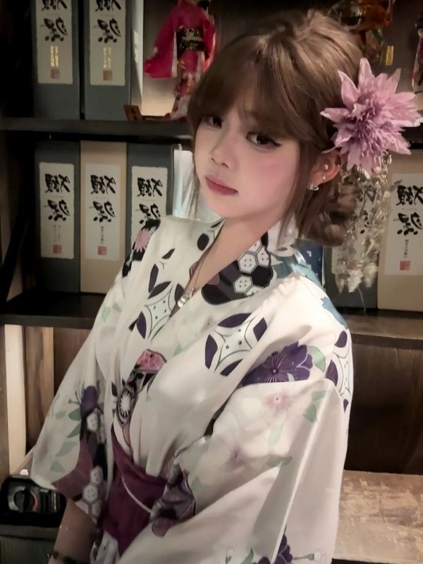 Kimono traditionnel violet pou - Japanese Women Formal Wear avis et prix