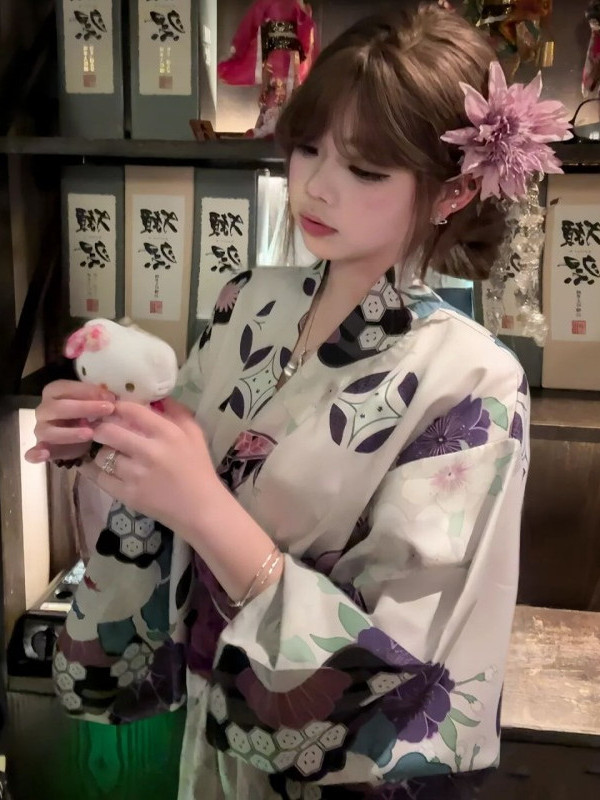 Kimono traditionnel violet pou - Japanese Women Formal Wear avis et prix
